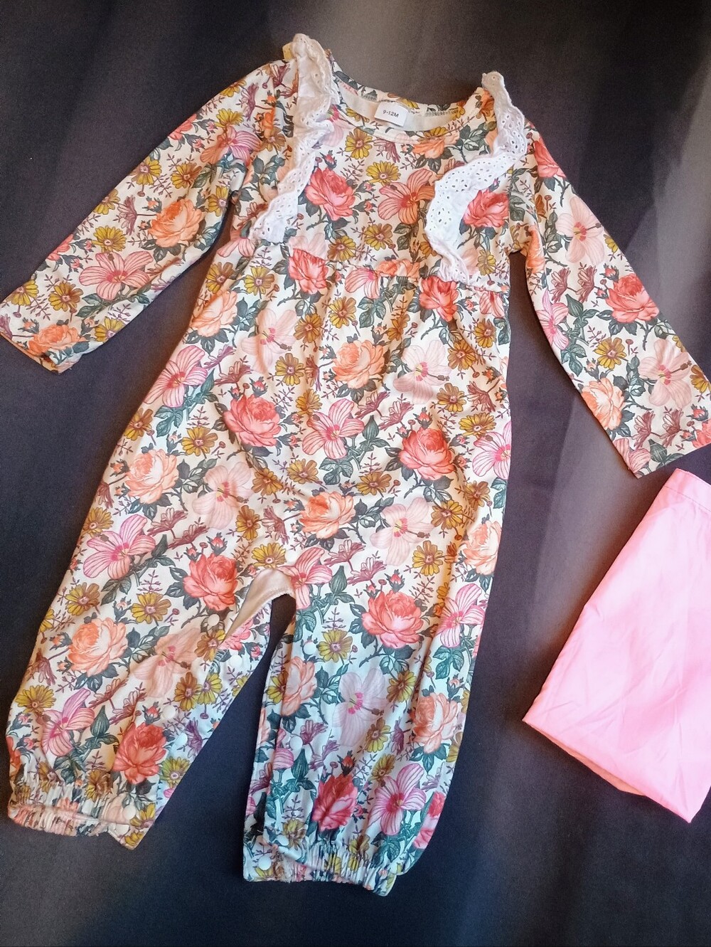 Momorii Floral Lace Baby Romper